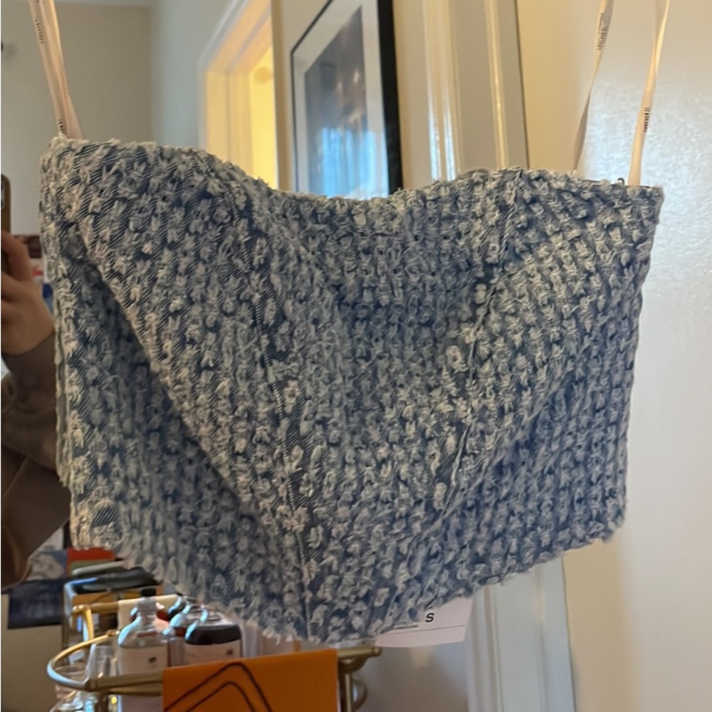 Denim Strapless Top